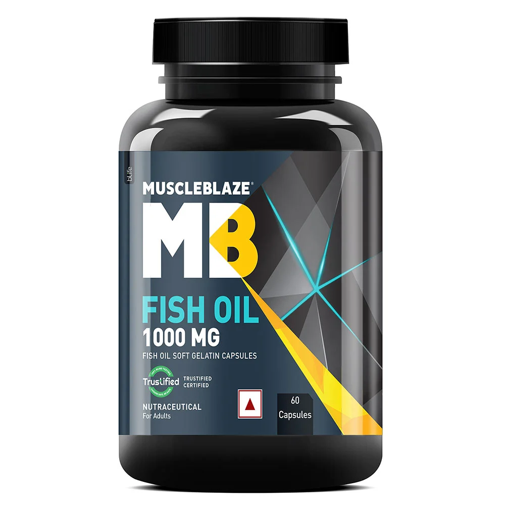 MuscleBlaze Fish oil 60softgel |Omega 3